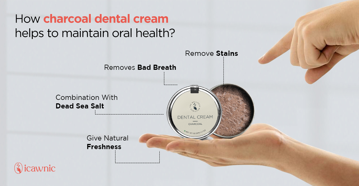 charcoal dental cream for oral health