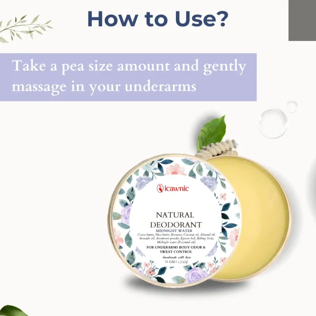 Mid Night Water Natural Deodorant For Underarms 35gms - Image 8