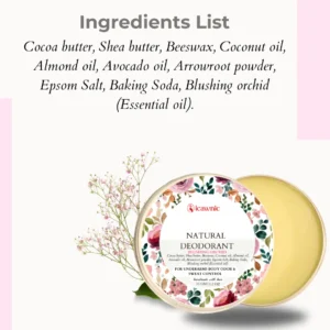 Blushing Orchid Natural Deodorant Cream 35gms - Image 6